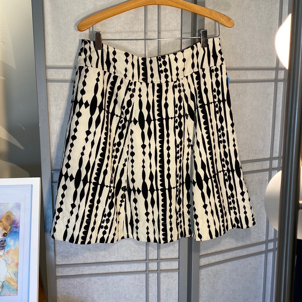 Anthropologie soft corduroy geometric skirt